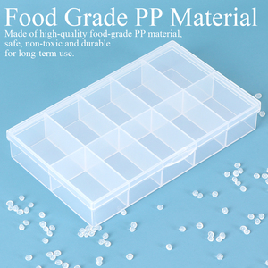 SUNSHING 10 Compartment Transparent Plastic Storage Box <b>Small</b> Parts Assortment Case for Buttons Screws Tackle Fishing Pill - Product Image 4