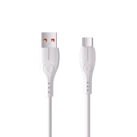Cable de transmisión de datos de cobre puro de silicona de 1 m, tipo C a USB 2.0, para teléfono móvil