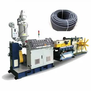 PE PVC electric wiring corrugated pipe plastic making extruder machine line