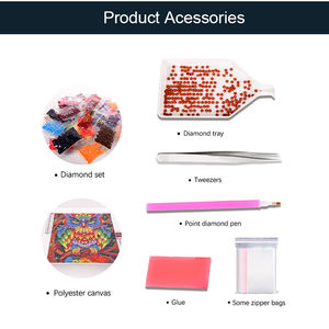 Kit de peinture sur toile 5d diamantée pour adultes, image personnelle personnalisée, fleur colorée, bricolage - Product Image 6