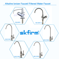 Robinet ioniseur d'eau avec bec de vidange acide, pour Machine à eau alcaline, finition Nickel brossé