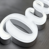 Lettres rétroéclairées en acier inoxydable personnalisées, enseigne LED à canal inversé pour la publicité, logo d'entreprise, façade intérieure, étanche IP65