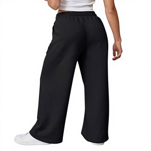 Factory Direct Wholesale OEM Women's Wide Leg Sweatpants High Waisted Baggy Pants Fashion Teen Girl Drawstring Athletic Joggers - Product Image 6
