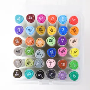 DIY resim kalemi kalem 12/24/36/48/60/80 renkler için alkol işaretleyici mürekkep işaretleyici kalem okul ve ofis malzemeleri