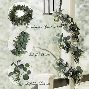 Guirnalda Artificial de Eucalipto con Hojas Plateadas, Guirnalda Colgante para Arco de Boda, Decoración de Mesa, Venta al por Mayor - Product Image 4
