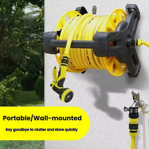 Ensemble de tuyau d'arrosage mural rétractable haute pression de qualité supérieure avec enrouleur, en PVC flexible 3 couches, norme CNS - Product Image 3