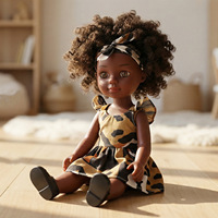 Vente en gros de poupées de mode en vinyle de haute qualité personnalisées de 14 pouces pour filles, poupées africaines noires à habiller, cadeaux pour filles