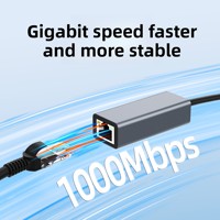 Hub de Tarjeta de Red Externa Gigabit, Adaptador Dual USB a RJ45 sin Controladores, Estación de Acoplamiento Convertidora de Red Cableada