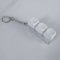 Porte-clés anti-stress avec mini interrupteur mécanique LED, style Cherry MX, 3 touches, couleur personnalisée, jouet sensoriel, pendentif clé