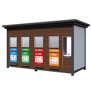 Outdoor Stainless Steel Classification Trash House For Park Community Street Storage <b>Bins</b> Multifunctional <b>Rectangle</b> Shape - Product Image 3
