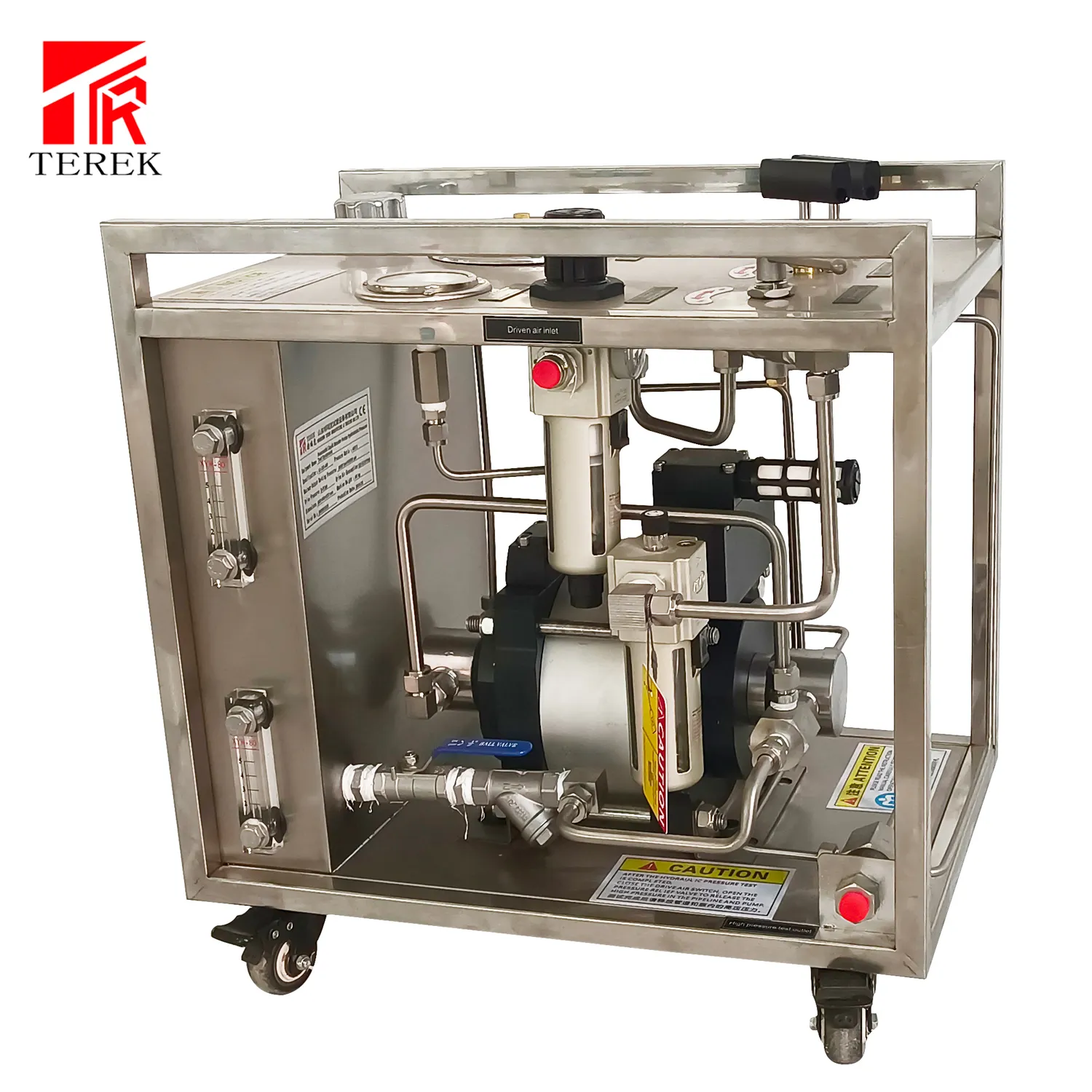 Terek Brand空気圧テストベンチ10-40000psiポータブル空気駆動液圧ブースターポンプユニット
