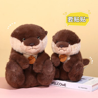 Peluche Otter en Polyester Super Doux, Adorable Animal en Peluche Réaliste, Cadeau pour Enfants