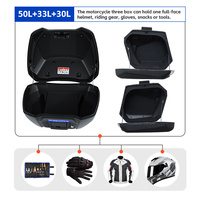 Ensemble de 3 valises à dégagement rapide pour moto Honda NT1100 : Top Case 50L et Sacoches latérales 33L 30L