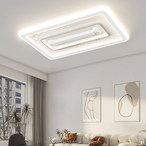 Ventilateur de plafond sans pales avec lumière, télécommande intelligente, LED 3CCT, moderne, pour chambre d'hôtel, décoratif, OEM - Product Image 6