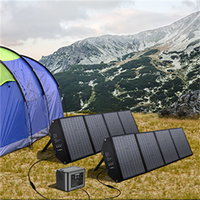 Panneaux solaires monocristallins en silicium 2024 100W 12V Allpowers Pliable 100W Panneau solaire Mobile Powkey S100 23% d'efficacité Noir