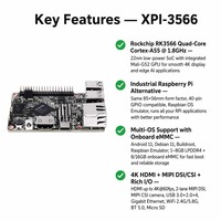 Computadora de Placa Única RK3566, 8GB LPDDR4, 128GB EMMC, Alternativa a Raspberry Pi, con NPU, Placa de Desarrollo de IA de Borde 4K, Android, Linux