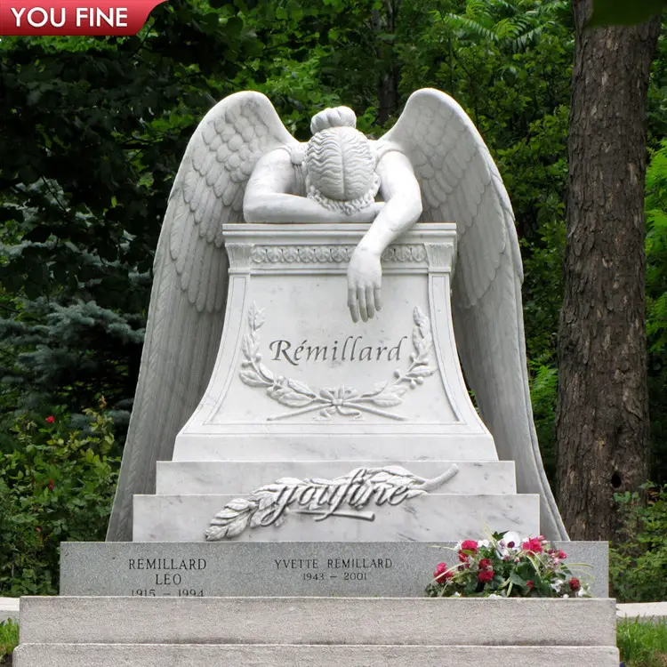 Натуральные Потрясающие мраморные надгробия ангела