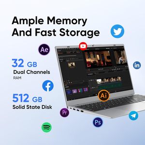 15.6 "FHD IPS 펜티엄 6500Y 노트북 16GB <span class=keywords><strong>DDR</strong></span> 512GB SSD WiFi <span class=keywords><strong>5</strong></span> 멀티 포트 노트북 컴퓨터 - Product Image 3