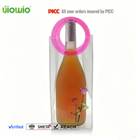 Sac isotherme réutilisable transparent personnalisé UIOWIO pour bouteilles de vin, champagne et bière – Idéal pour les fêtes