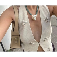 Collar de Perlas de Jade Hecho a Mano, Joyería con Cuentas de Piedras Preciosas Naturales, Estilo Costero Elegante, Venta al Por Mayor