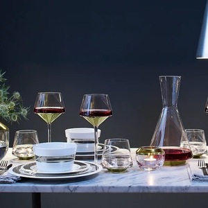Verres à vin professionnels en <span class=keywords><strong>verre</strong></span> soufflé à la main, sans plomb, électroplaqués or, de la marque SJ, écologiques, vente en gros - Product Image 2
