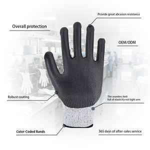 कट प्रूफ दस्ताने लेव5 निर्बाध hppe विकल्प कस्टम लोगो कस्टम लोगो - Product Image 4