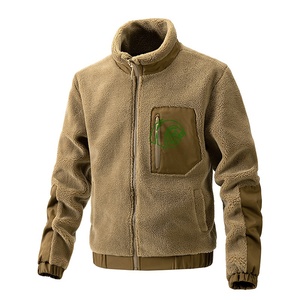 Chaqueta Térmica <span class=keywords><strong>de</strong></span> Forro Polar Personalizada para Hombre, Chaqueta <span class=keywords><strong>de</strong></span> Invierno con Forro <span class=keywords><strong>de</strong></span> Sherpa, Cierre Completo, Cuello Alto, Chaqueta Táctica para Senderismo al Aire Libre, Antiestática y Transpirable - Product Image 3