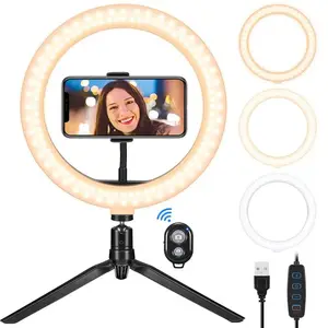 Selfie مصباح مصمم على شكل حلقة قابلة للشحن المحمولة كليب على Selfie ملء ضوء مع 40 LED ل هاتف ذكي التصوير