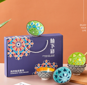 Juego de Vajilla de Cerámica de Alta Calidad con Logotipo Personalizado al por Mayor, Estilo Bohemio, con Caja de Regalo para el Hogar y Restaurantes - Product Image 2
