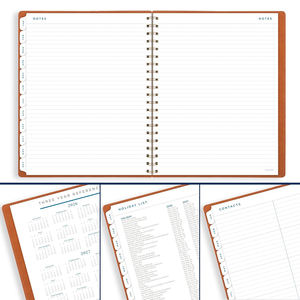 Leather Schedule <b>Notebook</b> Simplified English Diary A5 <b>Notebook</b> Coil <b>Notebook</b> Customized - Product Image 5