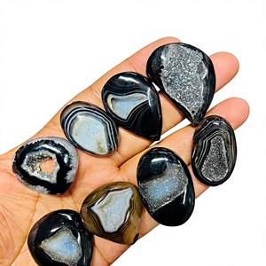 100% cabujón de piedras preciosas Druzy negras naturales, venta al por mayor, Material de la mejor calidad hecho a mano para hacer piedra certificada por terceros - Product Image 1