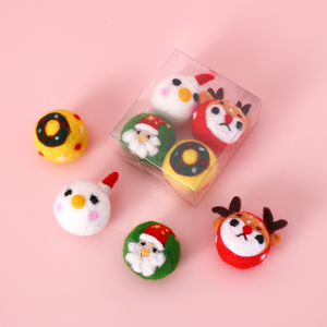Jouets pour chats en feutre de laine, très demandés pour Noël, silencieux et interactifs, avec des motifs artisanaux pour les fêtes, pour chats d'intérieur - Product Image 5