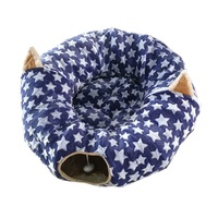 Nouveau lit-tunnel pliable pour chat en flanelle en forme de S, jouet auto-entretenant transfrontalier DG-KN032