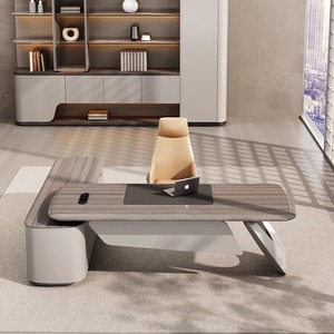 Tùy chỉnh sang trọng hình chữ L bàn văn phòng hiện đại đồ nội thất bằng gỗ CEO bàn làm việc cho nhà trường hội thảo căn hộ sử dụng - Product Image 3