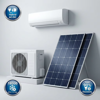 Climatiseur solaire hybride AC/DC 18000 BTU 1,5 tonne R32 Inverter mural sans batterie pour bureau et clinique