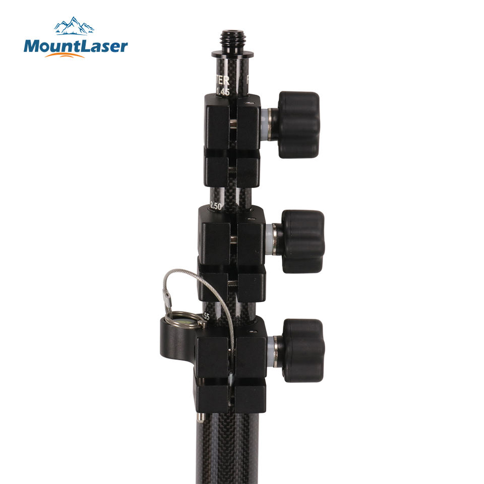 High Quality 4.6m Carbon Fiber Dual Scales(M/FT) RTK Pole,4 Section ...