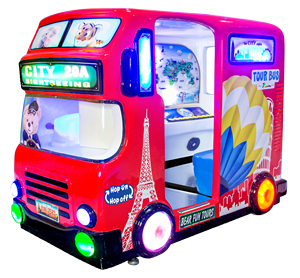 CE Machine de jeu vidéo éducative d'intérieur pour enfants, à monnayeur, avec fonction balançoire, pour centres de divertissement, en forme de <span class=keywords><strong>bus</strong></span> londonien classique - Product Image 3
