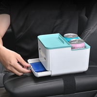 Boîte de rangement multifonctionnelle en plastique pour accoudoir de voiture, organiseur de siège, double porte-gobelets, boîte à mouchoirs, support de téléphone, intérieur de véhicule