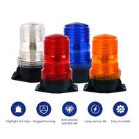 Nueva luz giratoria LED DC12/24V para camión, carretilla elevadora, montada en el techo, luz LED ámbar para camión volquete para remolque con perno