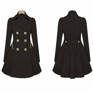 Spot vente en gros européen américain Slim Fit Long manteau de banlieue commerce extérieur grande taille <span class=keywords><strong>femmes</strong></span> printemps automne Trench Double - Product Image 4