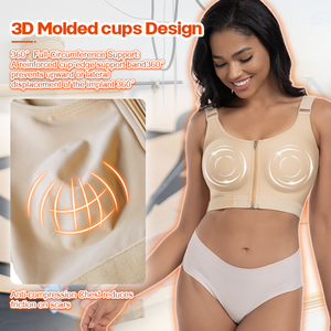 Breast Augmentation Post Surgery Custom Logo Push up Shapewear Tops Bra Invisibles Para Mujer Stage 1 Faja - Product Image 3
