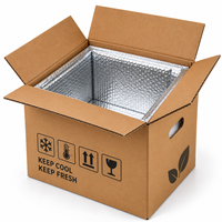 Boîte d'expédition isotherme personnalisée avec doublure thermique en aluminium pour l'emballage de livraison en chaîne du froid des aliments surgelés
