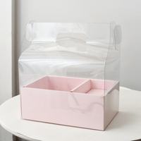 Boîte de papier biodégradable personnalisée pour emballage de fleurs d'anniversaire cadeau de gâteau de roses
