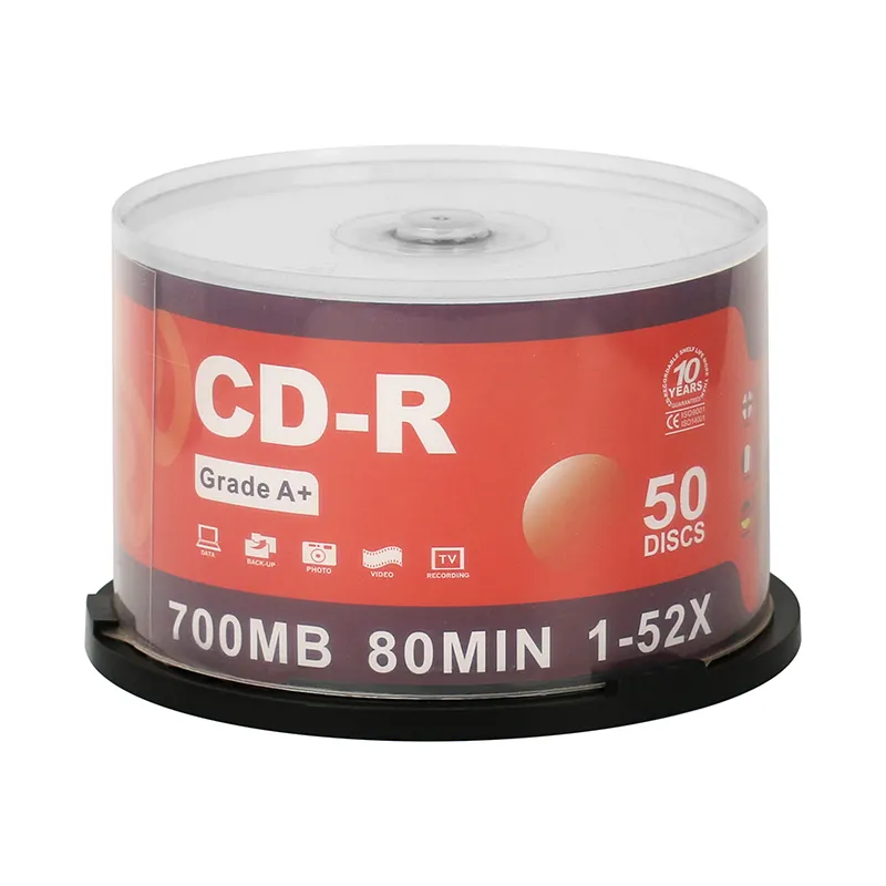 CD-R 700Mb 52x Datalifeplus Afdrukbare Cd Rw Recordal 12x Snelheid 700Mb 80mim