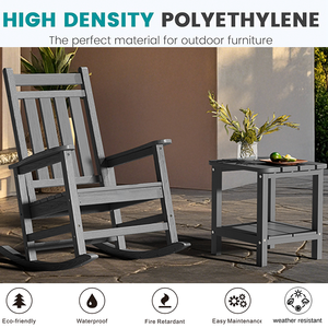 เก้าอี้โยกพลาสติกทำจากไม้กลางแจ้งสำหรับลานชายหาดสวนแบบทันสมัยเก้าอี้ชิงช้าสำหรับสวน - Product Image 2