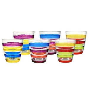 ENSEMBLE DE 6 VERRES À EAU TUMBLER LINEA VIVA EN VERRE TRANSPARENT 25CL - Product Image 1