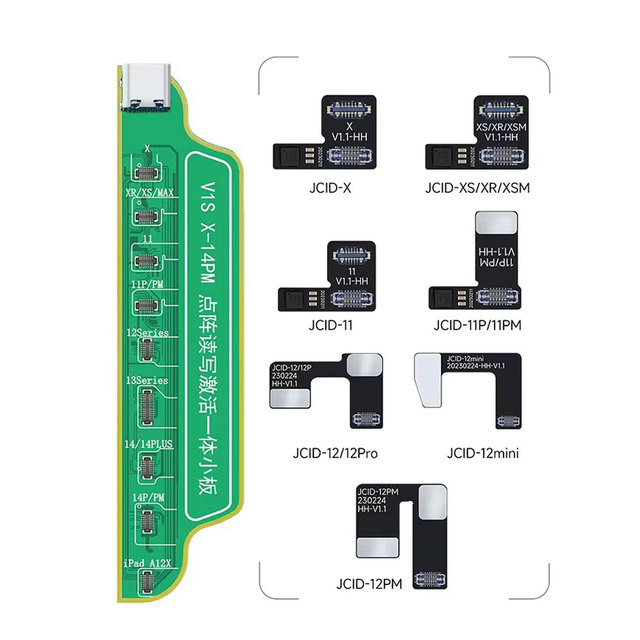 JCID Non Removal Dot Matrix Flex Cable for IPhone X-14 PRO MAX Dot Projector Read Write Face ID Repair Flex Cable No Welding IC
