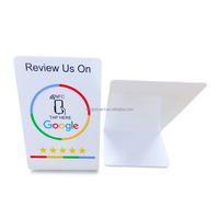Personnaliser le PVC ou l'acrylique 213 Chip Google Review NFC Stand Display Table Display NFC Card Stand
