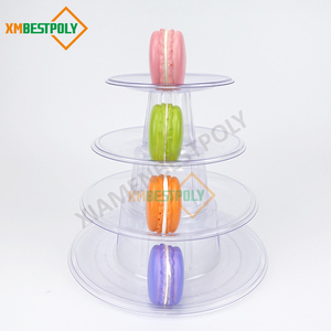 Offre Spéciale 4 Niveaux Macaron <span class=keywords><strong>Tour</strong></span> Macaron Cookie En Plastique Présentoir Dessert Cupcake Transparent Titulaire Emballage Pour <span class=keywords><strong>La</strong></span> Fête - Product Image 4