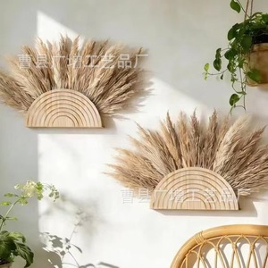 Wooden Flower Display Wall Decoration Semi Circular Plant <b>Containers</b> Hanging Rustic Style For Indoor Outdoor Use - Product Image 4